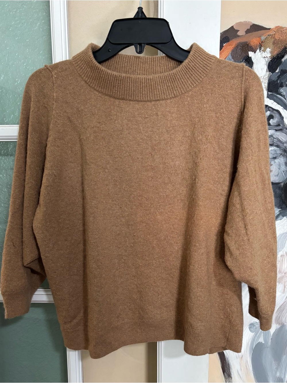 J. Crew Women's Scoop-Neck Sweater in Camel Brown